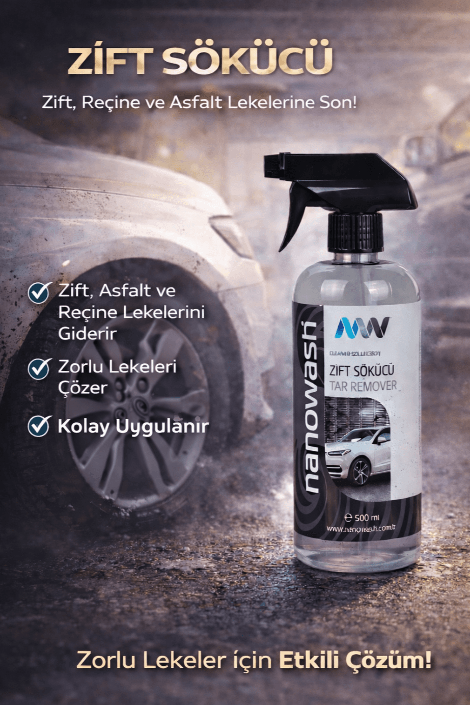 Zift Söktürücü 500 ml – Zift ve Katran Lekesi Çözücü